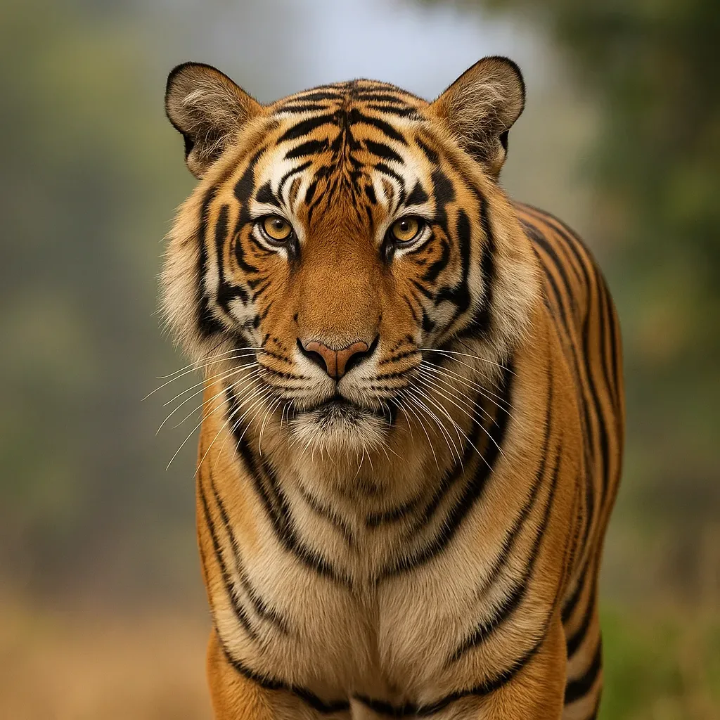 One look at its eyes and you’ll want to run: Tiger