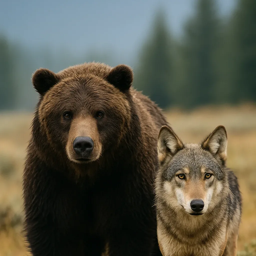 Bear vs wolf—who wins in the wild: Grizzly bear and gray wolf